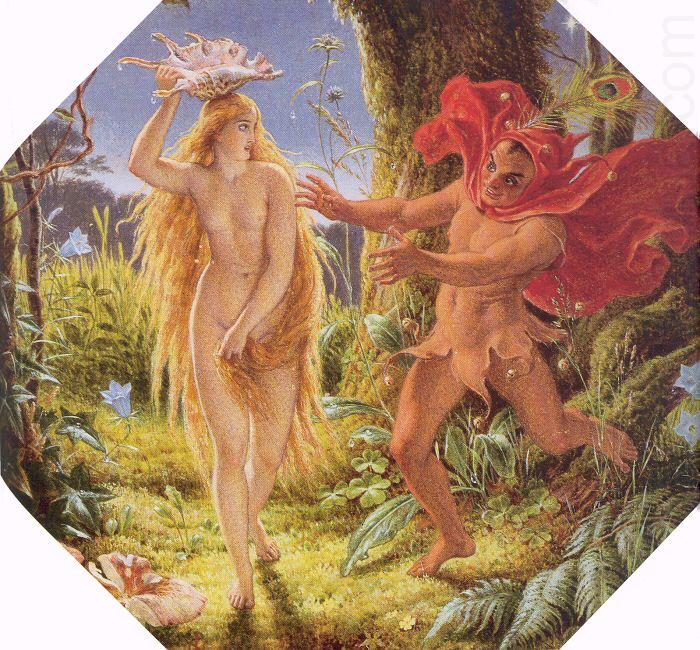 Paton, Sir Joseph Noel Puck and the Fairy oil painting picture